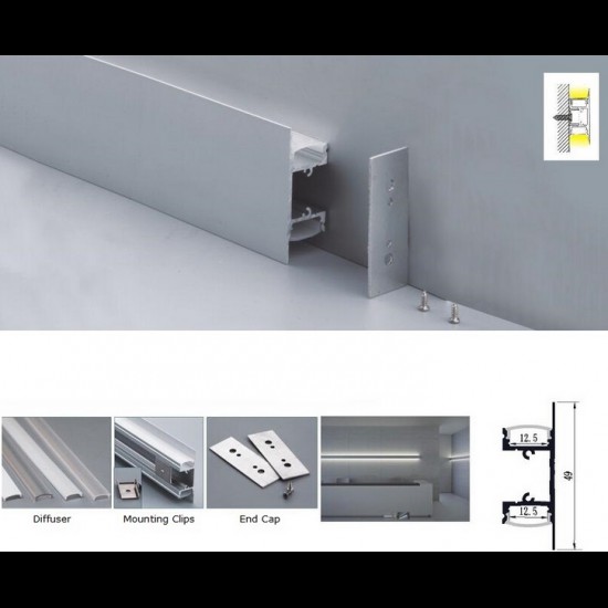 Led Aluminum Corner Profiles Channels Extrusions For Led