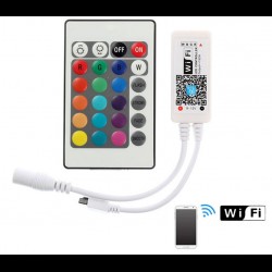 WIFI Wireless LED Smart Controller Working with Android and IOS System Mobile Phone Free App for 16.4ft 300 LEDs RGB LED Light Strips 