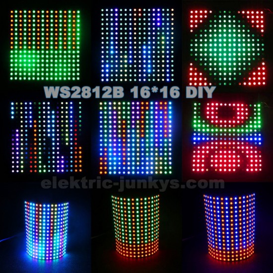 8X 16*16 LED Panel KIT WS2812B including Power & Wifi Controller