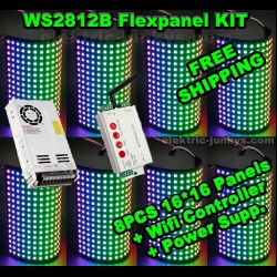 8X 16*16 LED Panel KIT WS2812B RGB LED + Wifi Controller + PSU 256 Pixels 